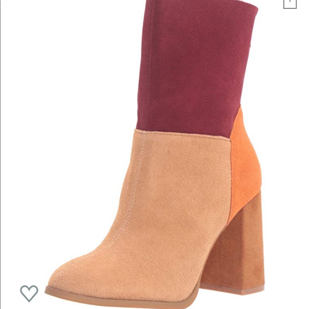 Chinese Laundry Tri-Color Suede Boots Size 6